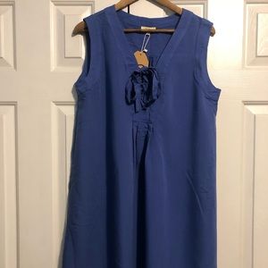 Blue sleeveless dress